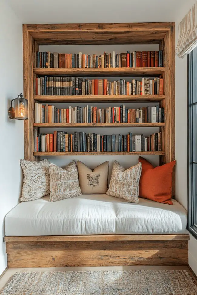 Floating Shelves Reading Room