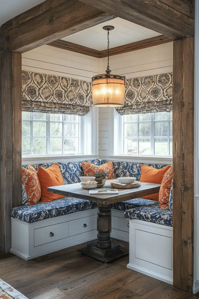 Cozy Breakfast Nook with Farmhouse Touches