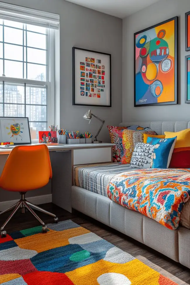 Creative Art-Inspired Kids Room