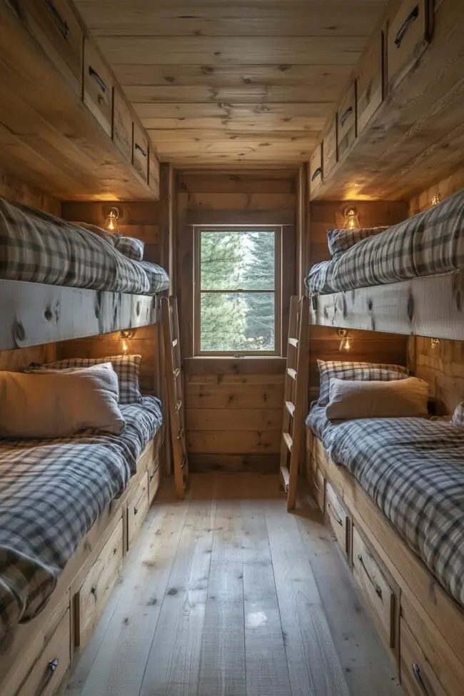 Rustic Bunkhouse Bedroom