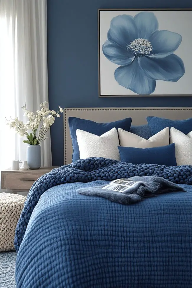 Tranquil Ocean Blue Bedroom