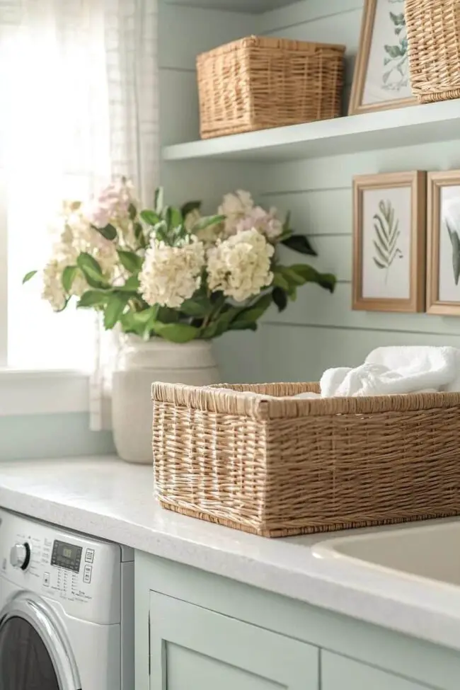 Nautical-Inspired Laundry Space