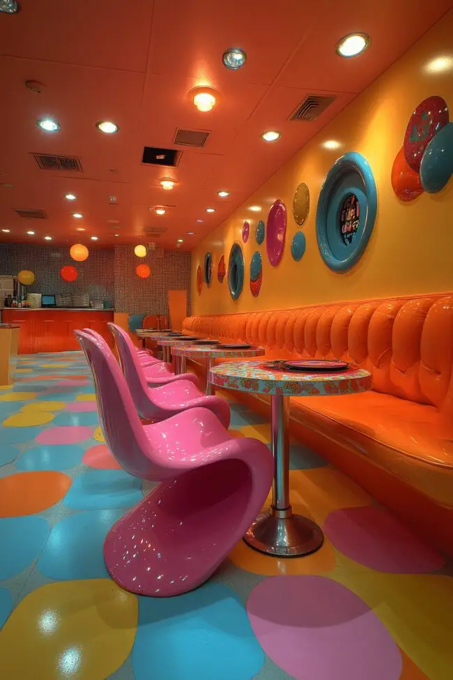 Swinging 60s Dining Scene