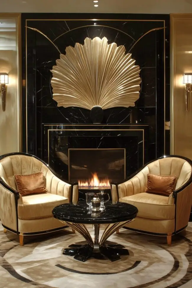 Art Deco Radiance Fireplace