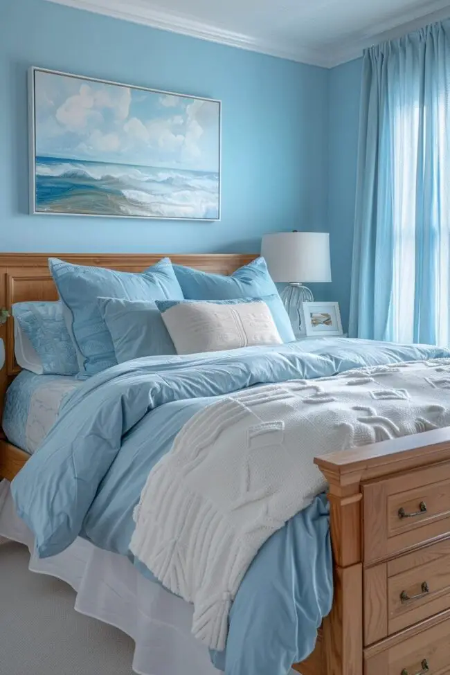 Tranquil Ocean Blue Bedroom Ideas