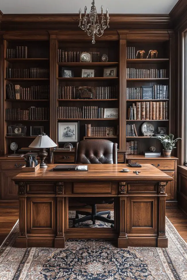 Old-Fashioned Home Office Desk