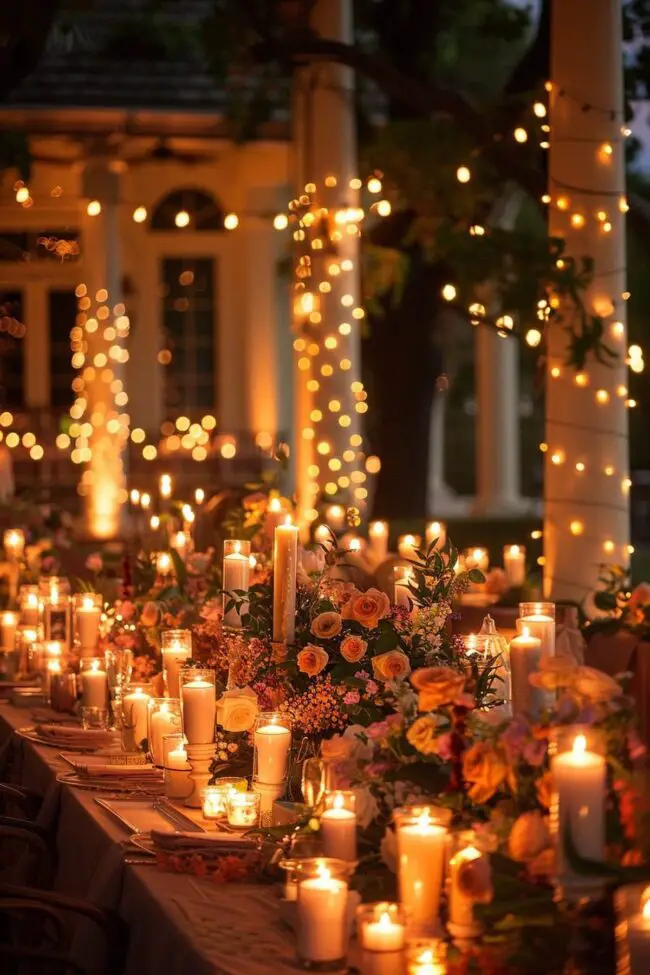 Lavish Candle Displays Outdoors