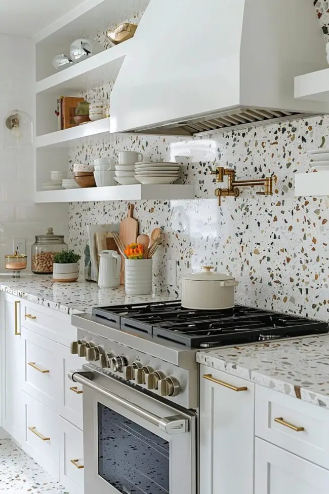 Subtle Color Pops to a Mid-Century Modern Kitchen