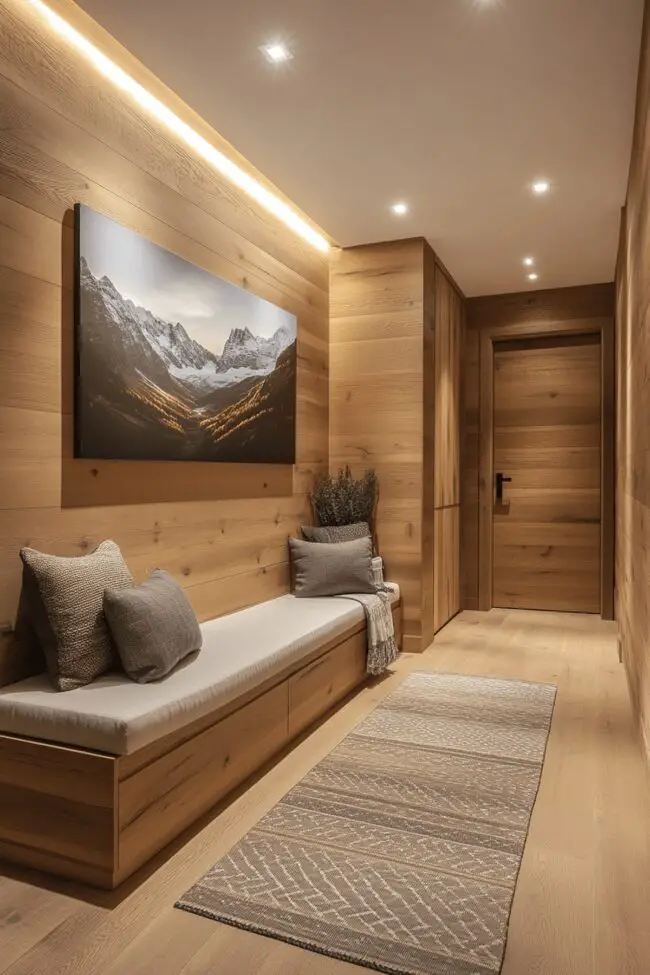 Sleek Alpine Hallway Aesthetic