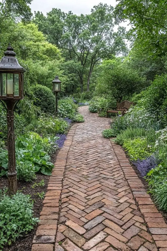 Rustic Brick Pathways