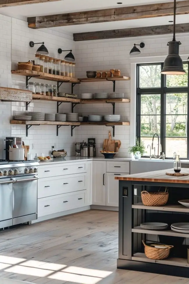 Modern Kitchen Open Shelving