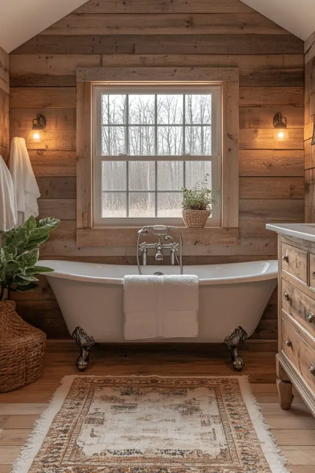 Spa-Like Farmhouse Bathroom Sanctuary