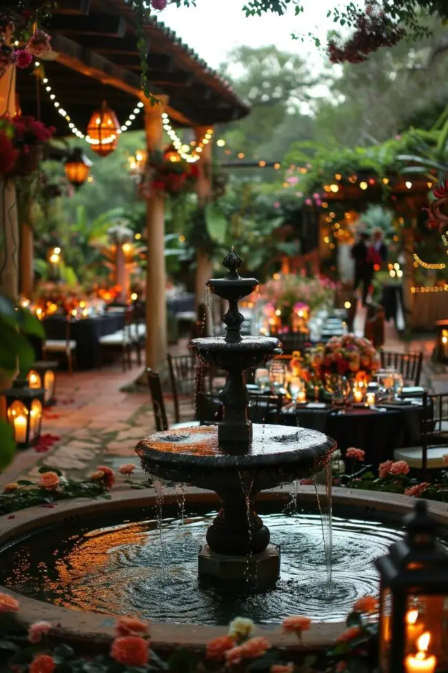 Elegant Nighttime Water Accents