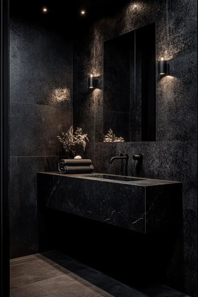 Midnight Black Luxe Bathroom