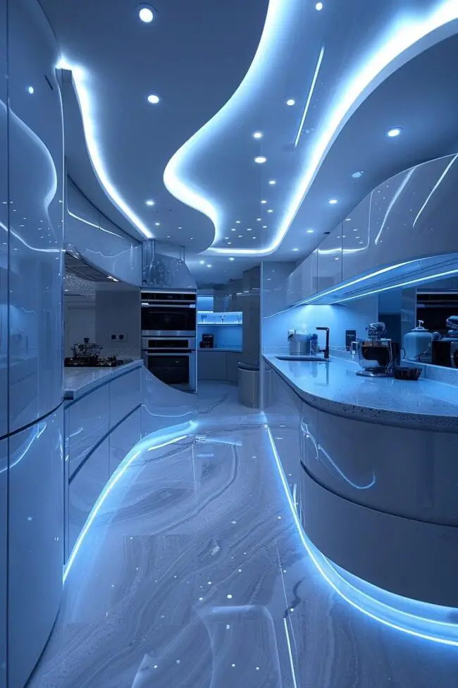 Sleek Curved Kitchen Designs