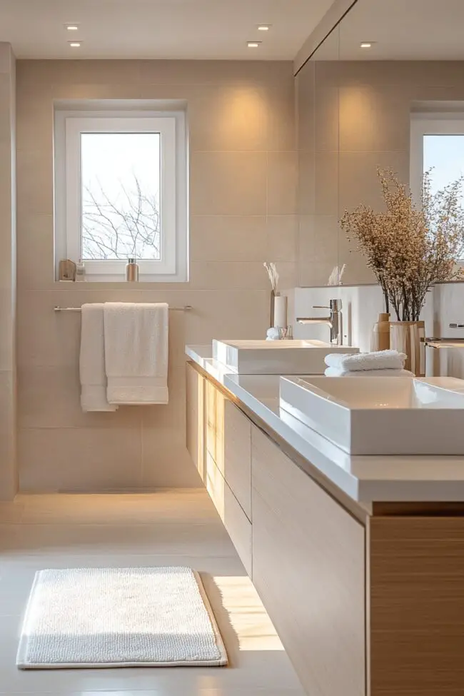 Neutral Tones Modern Bathroom Design