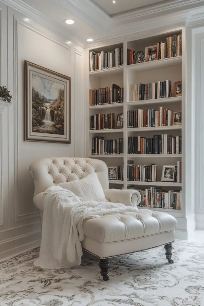 Pristine White Shelf Library