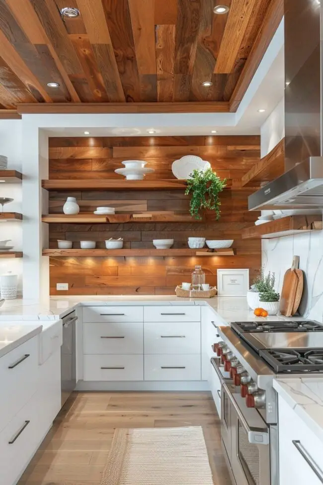 Wooden Accents in Modern Kitchens