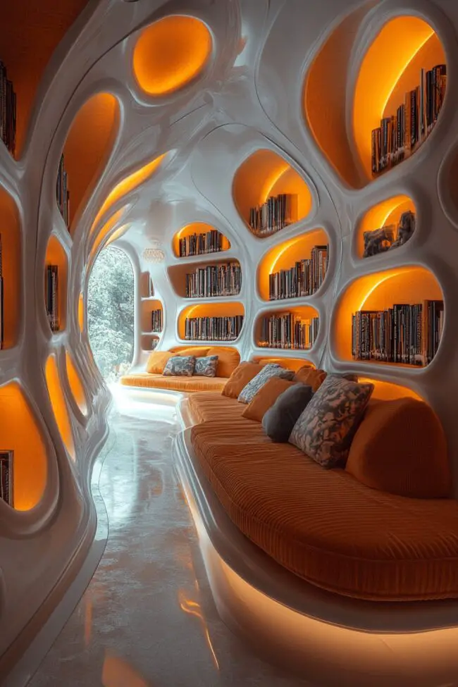 Futuristic Home Reading Room