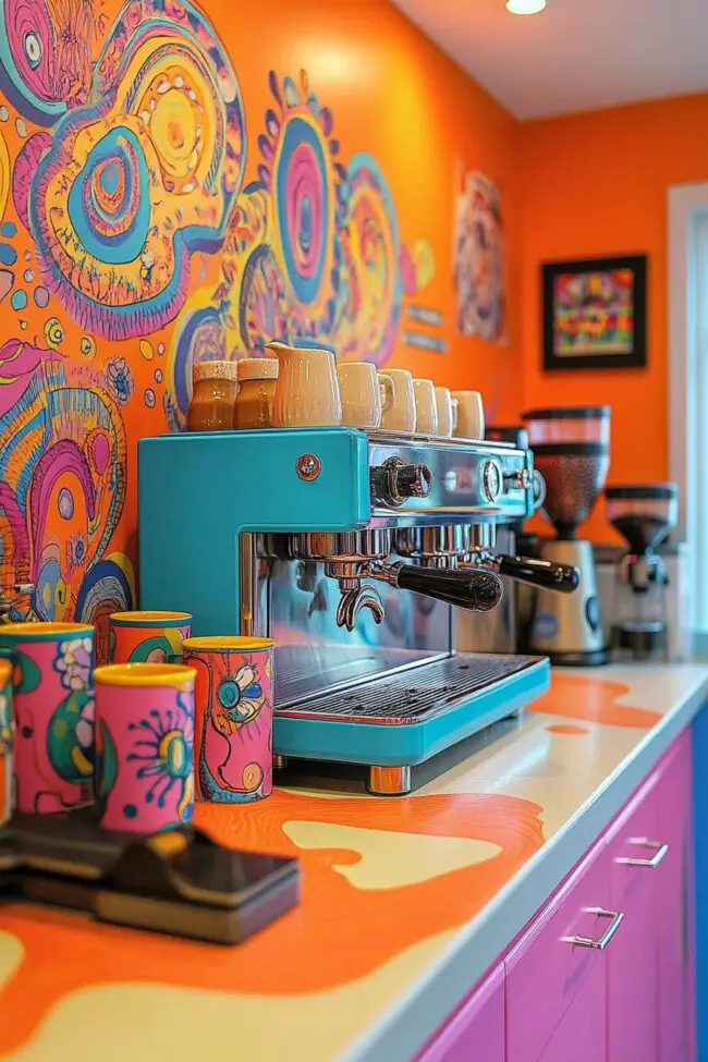 Bright and Vibrant Coffee Space