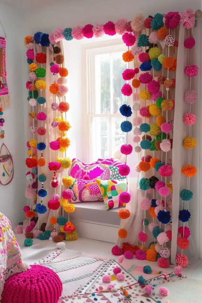 Pom-Pom Boho Curtain Borders