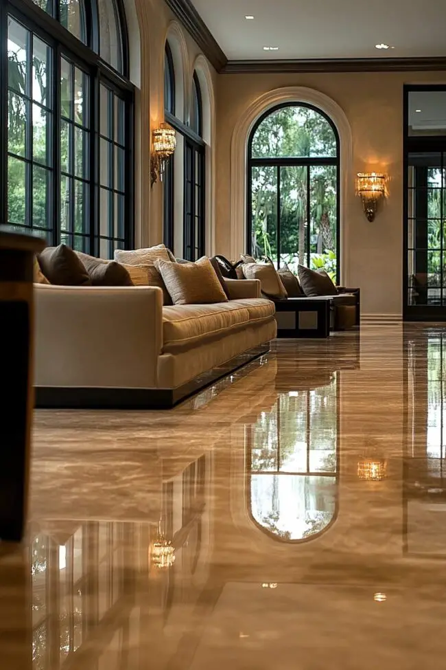 Refined Travertine Flooring Treatment