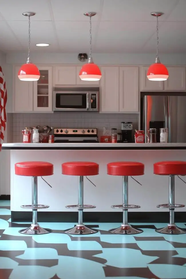 50s Diner Inspired with Modern Design Updates