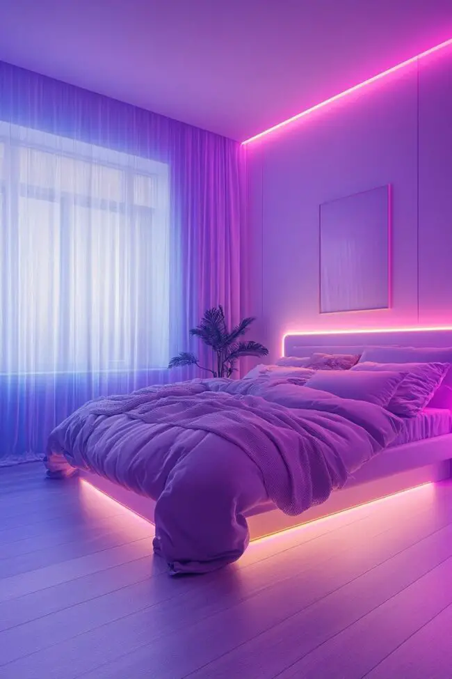 Neon Glow Minimalist Dream