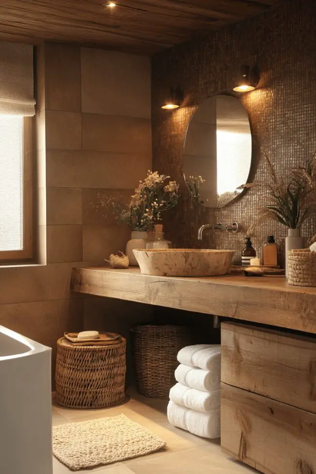 Woodland Brown Natural Bathroom