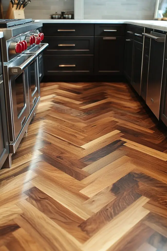 Chevron Wood Flooring Style