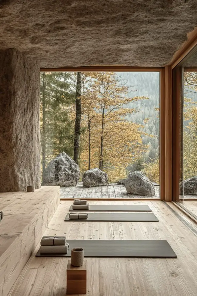 Alpine Style Yoga Studio Design