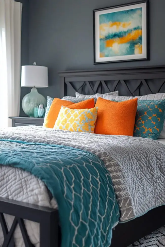 Graphite Grey with Colorful Bedding Escape