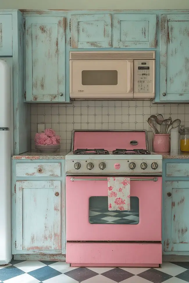 Retro Cottage-Inspired Kitchen