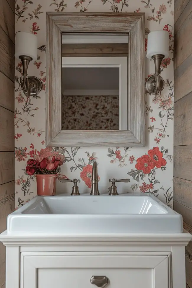 Charming Farmhouse Powder Room