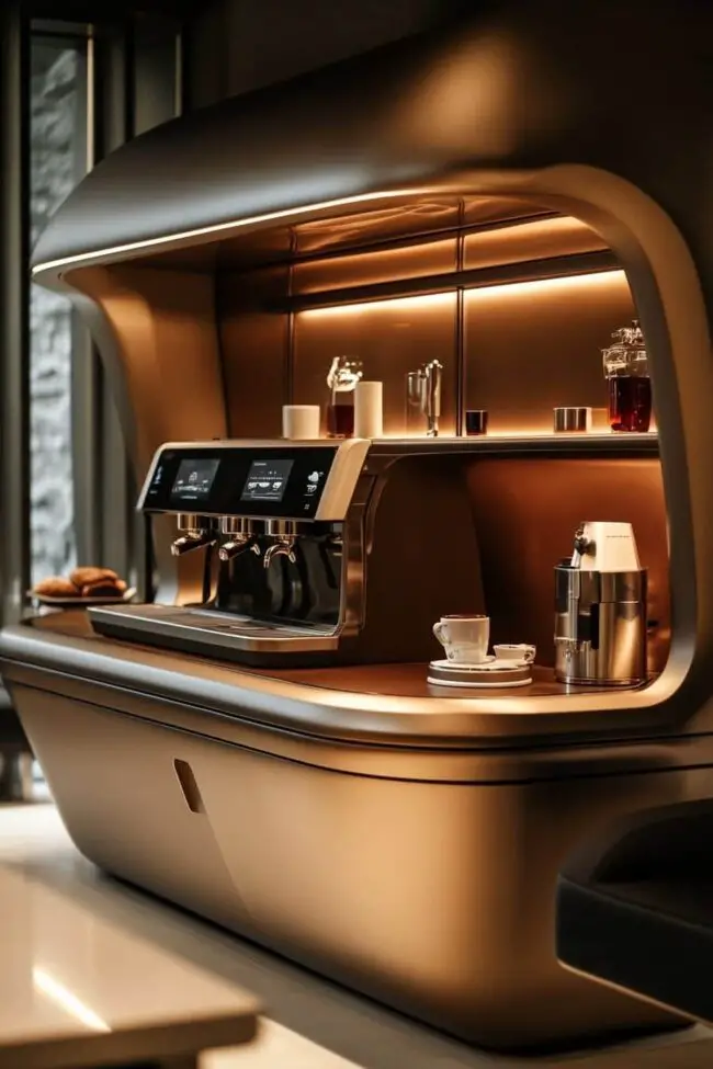 Futuristic Coffee Station Design