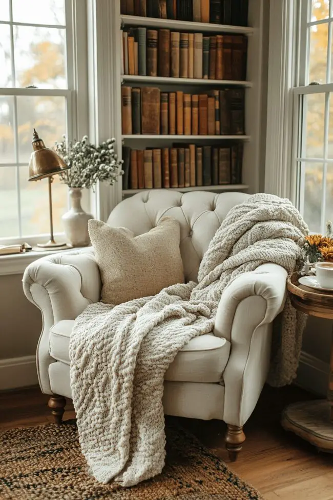 Simple Farmhouse Reading Nook