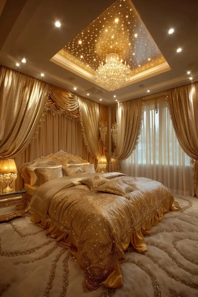 Glamorous Bedrooms with Gold Accents