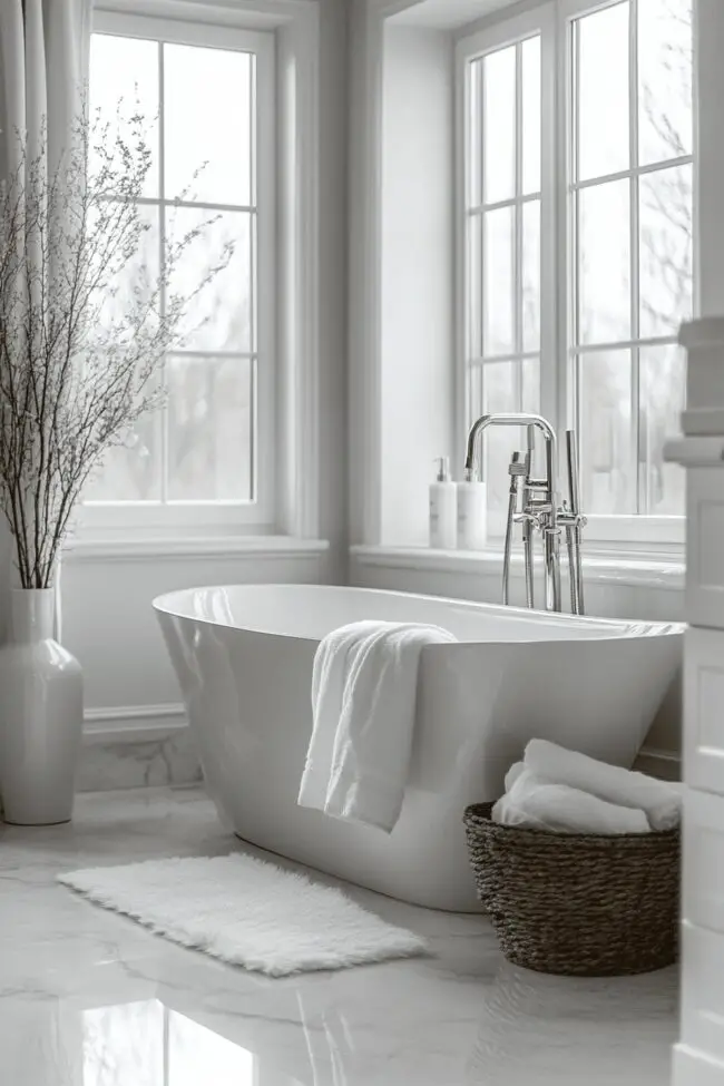 Serene White Tranquility Bathroom