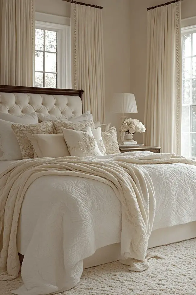 Plush White and Cream Comfort