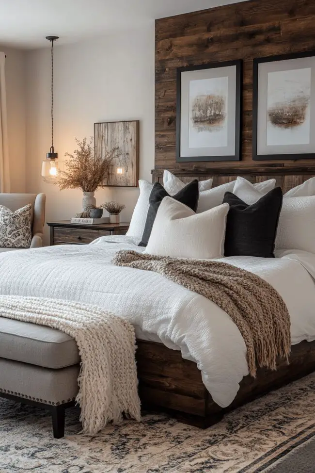 Farmhouse-Inspired Master Bedroom