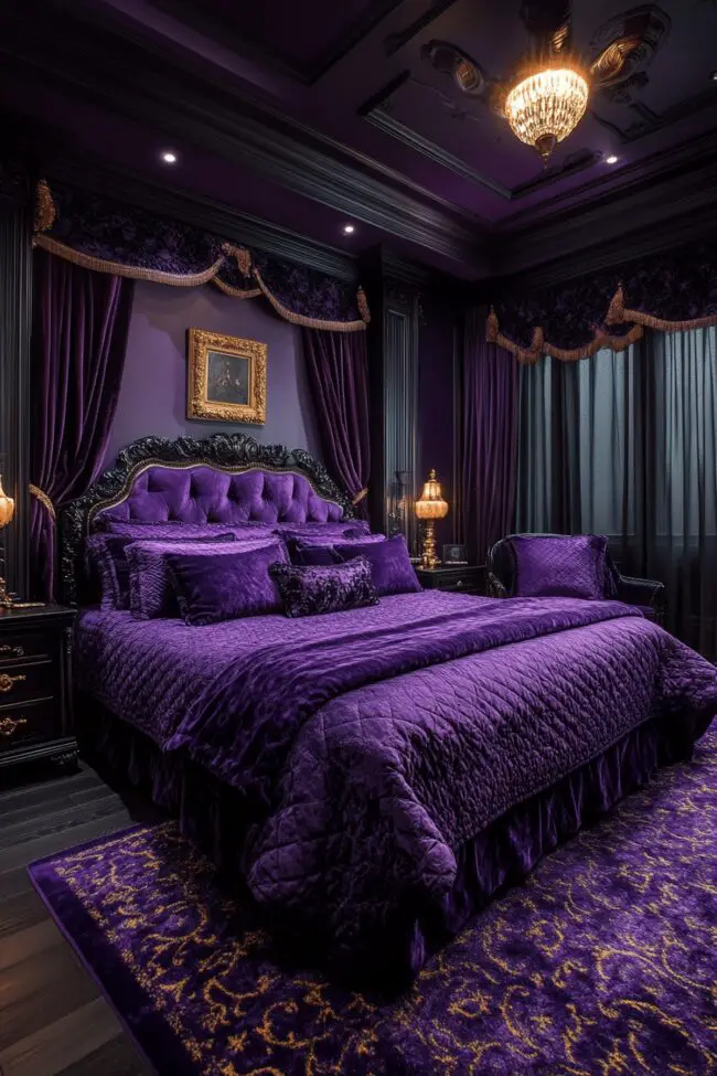 Royal Purple Majesty Bedroom