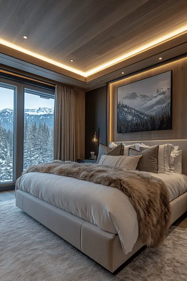 Sleek Alpine-Inspired Bedroom