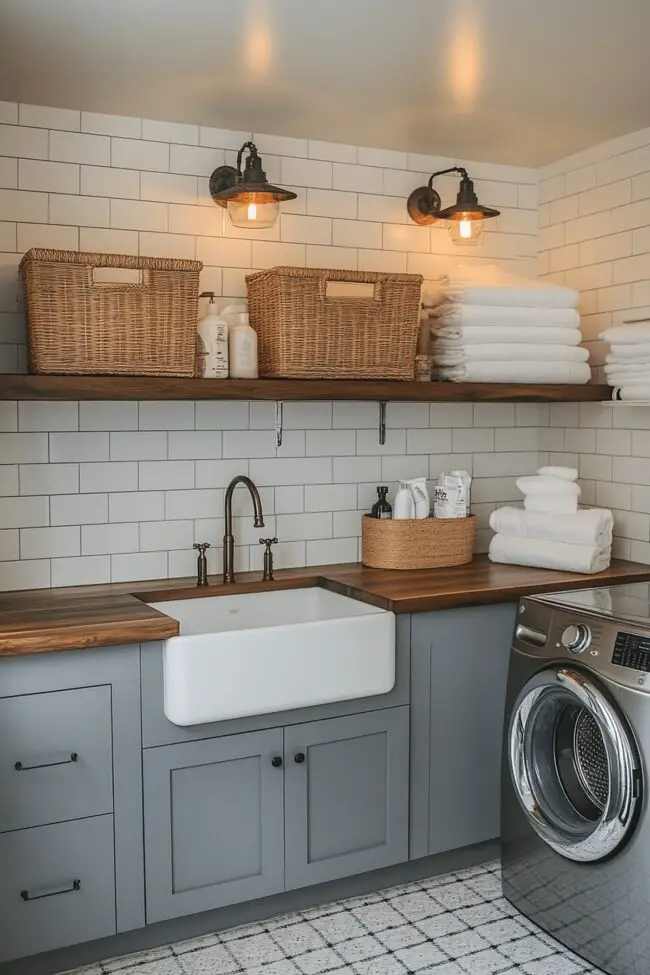 Functional Farmhouse Laundry Room