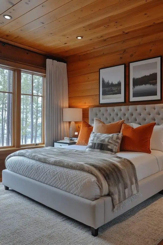 Sleek, Minimal Guest Bedroom in the Cabin