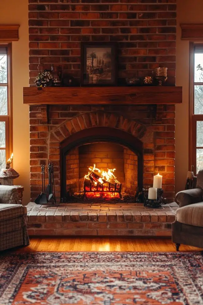 Timeless Brick Hearth