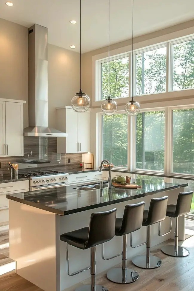 Contemporary Cabin Kitchen with Clean Lines