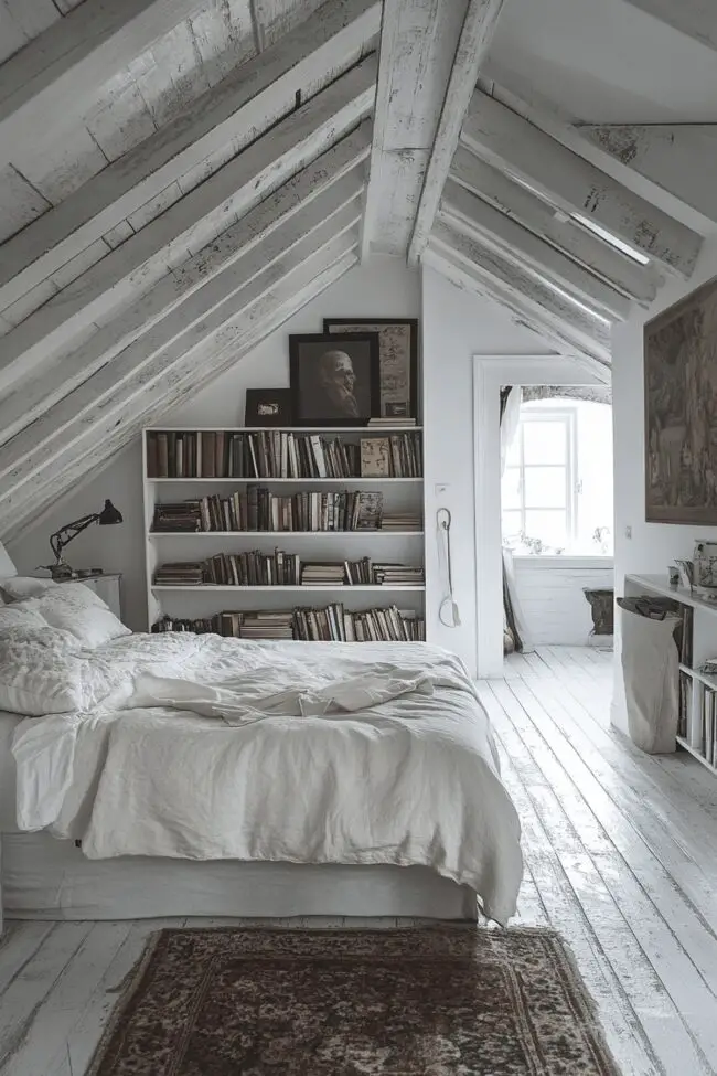 Loft-Style White Monochrome Room