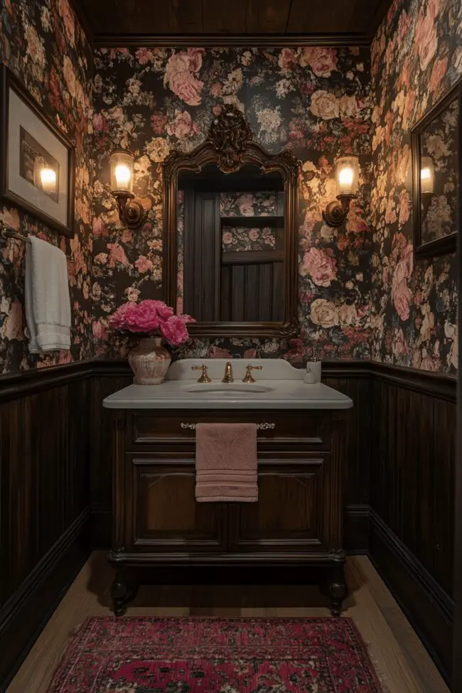 Charming Vintage Powder Room