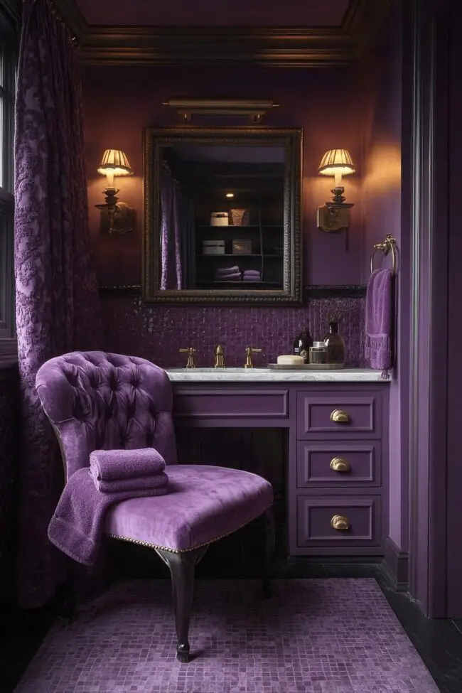 Royal Purple Retreat Bathroom