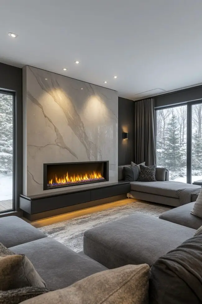 Modern Wall Fireplace Elegance